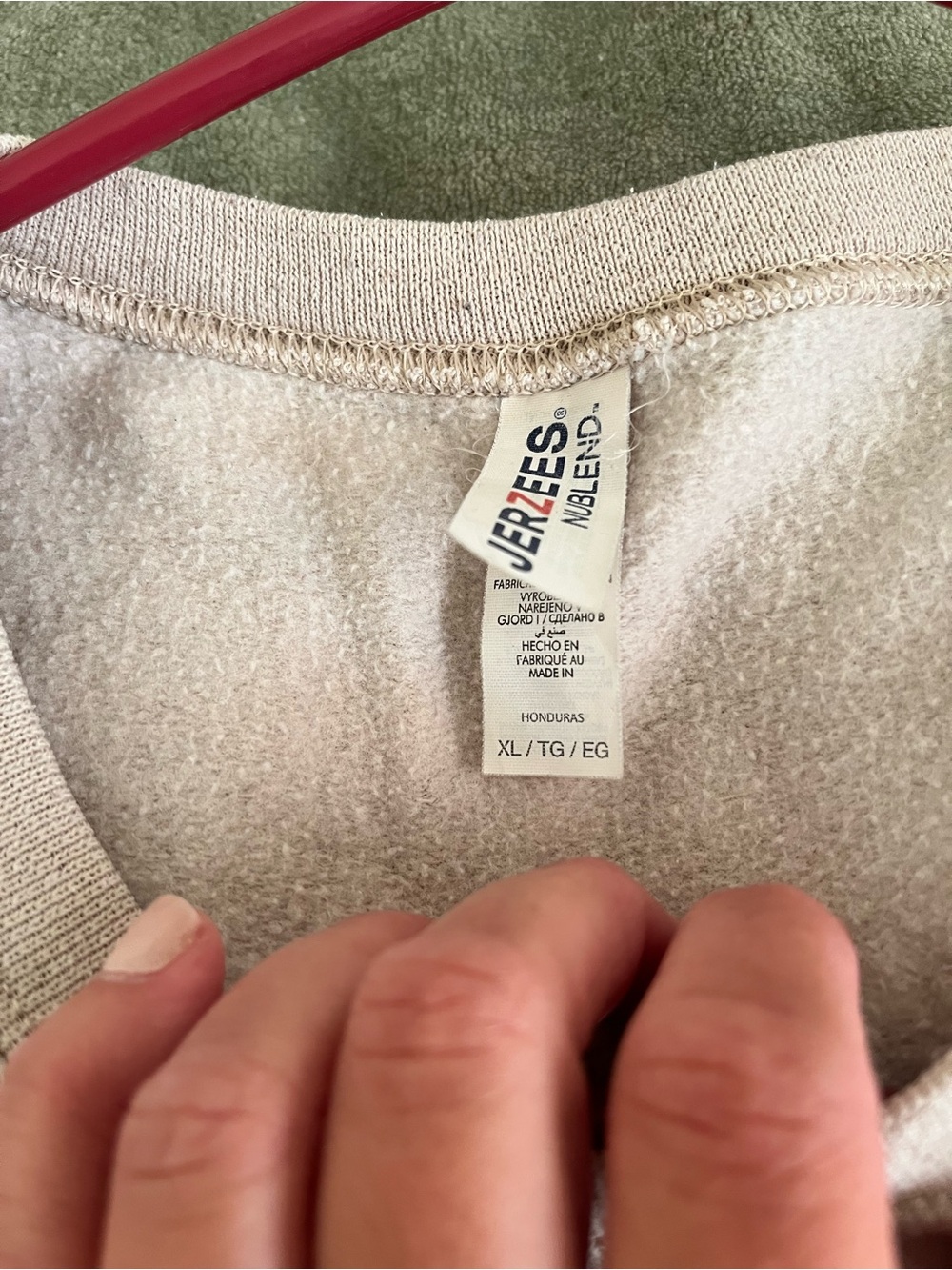 Mother Jerzees Beige Crewneck Sweatshirt - Picture 3 of 3